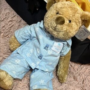 Dreamy Blue Star Pajama Set vintage la senza 2000 teddy bear